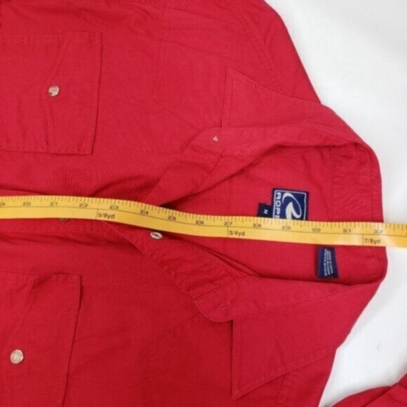 Roper Red Pearl Snap Western Shirt Medium Southwestern Men's Size Medium - Picture 10 of 11